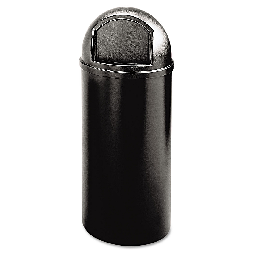 Rubbermaid Commercial Marshal Classic Container, 15 gal, Plastic, Black (816088BK)