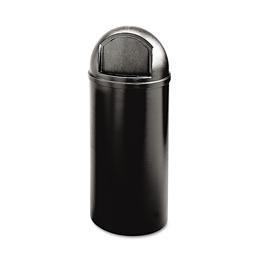 Rubbermaid Commercial Marshal Classic Container, 25 gal, Plastic, Black (817088BK)