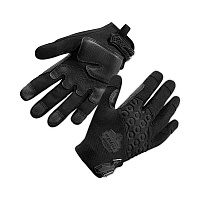 ergodyne ProFlex 710BLK Abrasion-Resistant Black Tactical Gloves, Black, Large, Pair (17564)