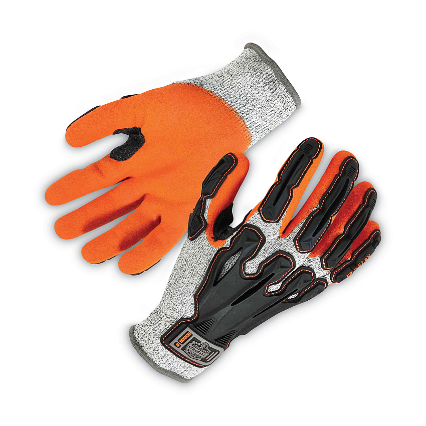ergodyne ProFlex 922CR Nitrile Coated Cut-Resistant Gloves, Gray, Small, 96 Pairs/Carton (17582)