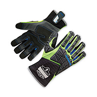 ergodyne ProFlex 925WP Performance Dorsal Impact-Reduce Thermal Waterproof Glove, Black/Lime, Medium, Pair (18103)