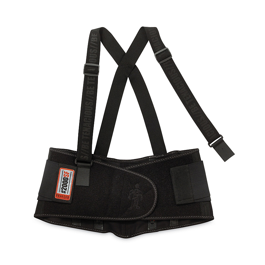 ergodyne ProFlex 2000SF High-Performance Spandex Back Support Brace, 3X-Large, 46" to 52" Waist, Black (11287)