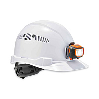 ergodyne Skullerz 8972LED Class C Hard Hat Cap Style with LED Light, White (60146)