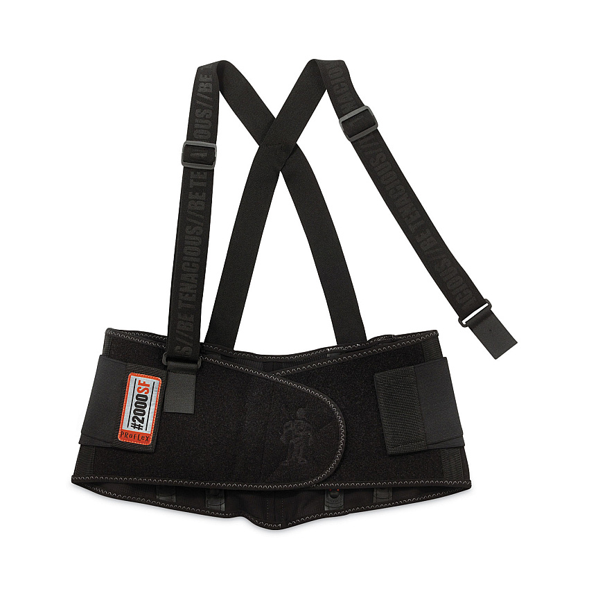 ergodyne ProFlex 2000SF High-Performance Spandex Back Support Brace, 4X-Large, 52" to 58" Waist, Black (11288)