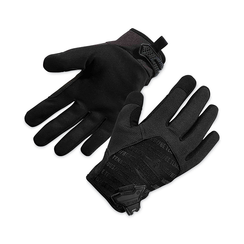 ergodyne ProFlex 812BLK High-Dexterity Black Tactical Gloves, Black, Small, Pair (17572)