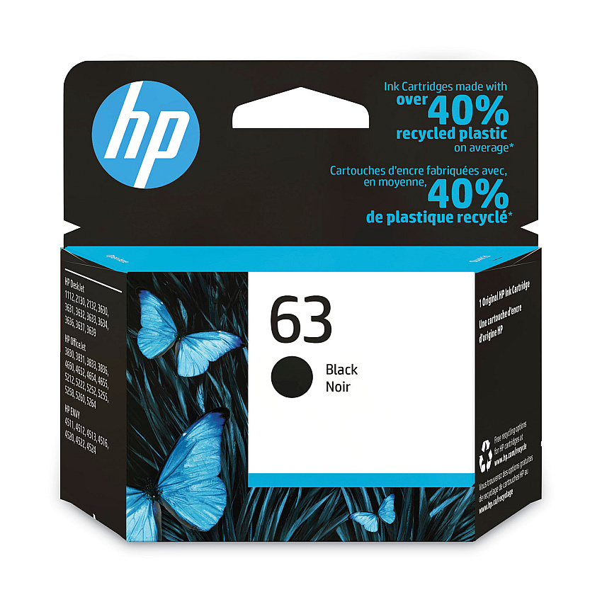 Hp 63, (6c7v9an) Black Original Ink Cartridge