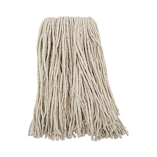 Boardwalk&reg; Cotton Cut-End Wet Mop Heads, 16 oz, White, 12 Mop Heads (BWK216CCT)