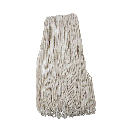 Boardwalk&reg; Premium 24 oz Cut-End Rayon Wet Mop Heads, White, 12 Mops (BWK224RCT)