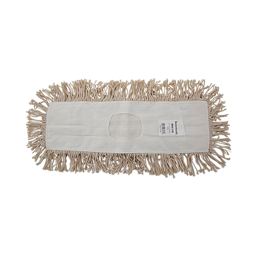 Boardwalk&reg; Industrial Dust Mop Head, Cotton, 18w x 5d, White, Each (BWK1318)
