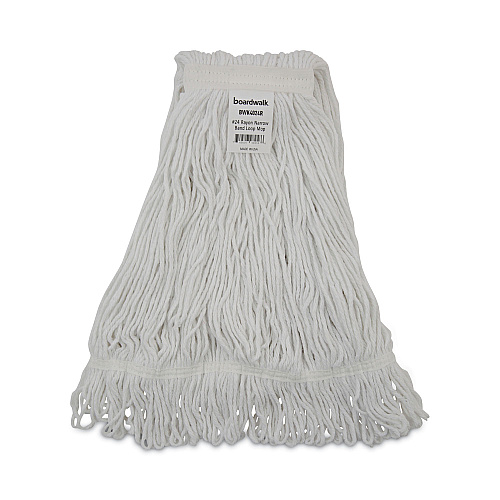 Boardwalk&reg; Pro Loop Wet Mop Head, Rayon, #24 Size, 12 Mop Heads (BWK4024RCT)
