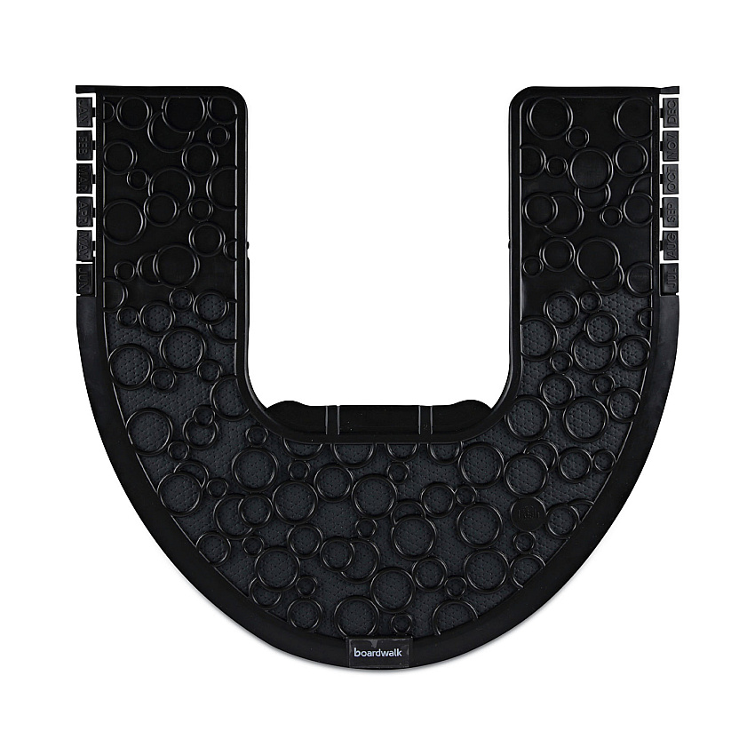 Boardwalk&reg; Commode Mat 2.0, Absorbant, Rubber, 22 x 22, Black, 6/Carton (BWKCMBB)