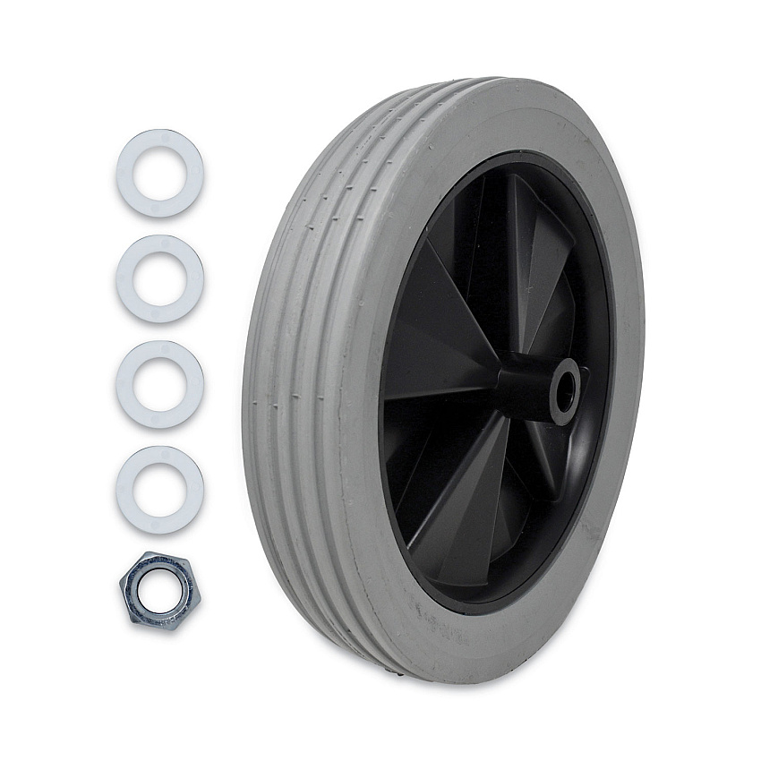 Tilt Truck Wheels, 300 Lb Weight Capacity, 12" Wheel, Gray