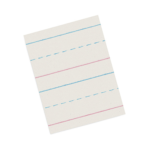 Pacon Multi-Program Picture Story Paper, 30 lb Bond Weight, 5/8" Long Rule, Two-Sided, 12 x 18, 250/Pack (ZP2694)