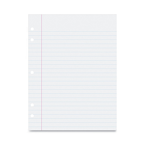 Pacon Composition Paper, 5-Hole, 8 x 10.5, Wide/Legal Rule, 500/Pack (2441)