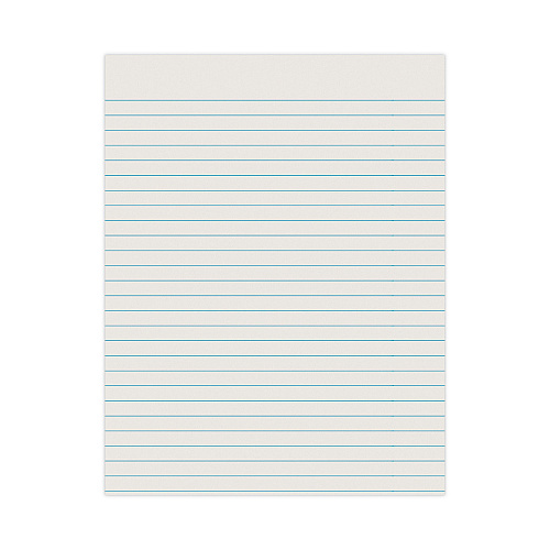 Pacon Ruled Newsprint Paper, 3/8" Short Rule, 8.5 x 11, 500/Pack (2603)