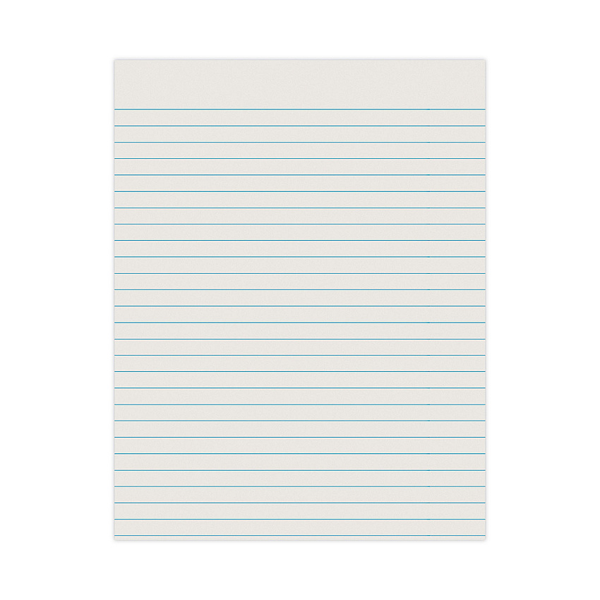 Pacon Ruled Newsprint Paper, 3/8" Short Rule, 8.5 x 11, 500/Pack (2603)