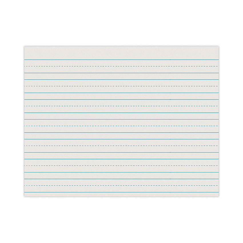 Pacon Skip-A-Line Ruled Newsprint Paper, 3/4" Two-Sided Long Rule, 8.5 x 11, 500/Ream (2635)