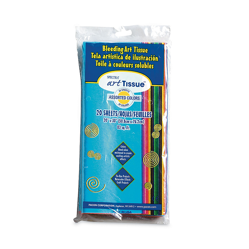 Pacon Spectra Art Tissue, 23 lb Tissue Weight, 20 x 30, Assorted, 20/Pack (58506)