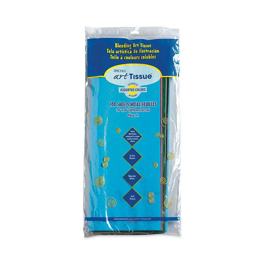 Pacon Spectra Art Tissue, 23 lb Tissue Weight, 20 x 30, Assorted, 100/Pack (58516)