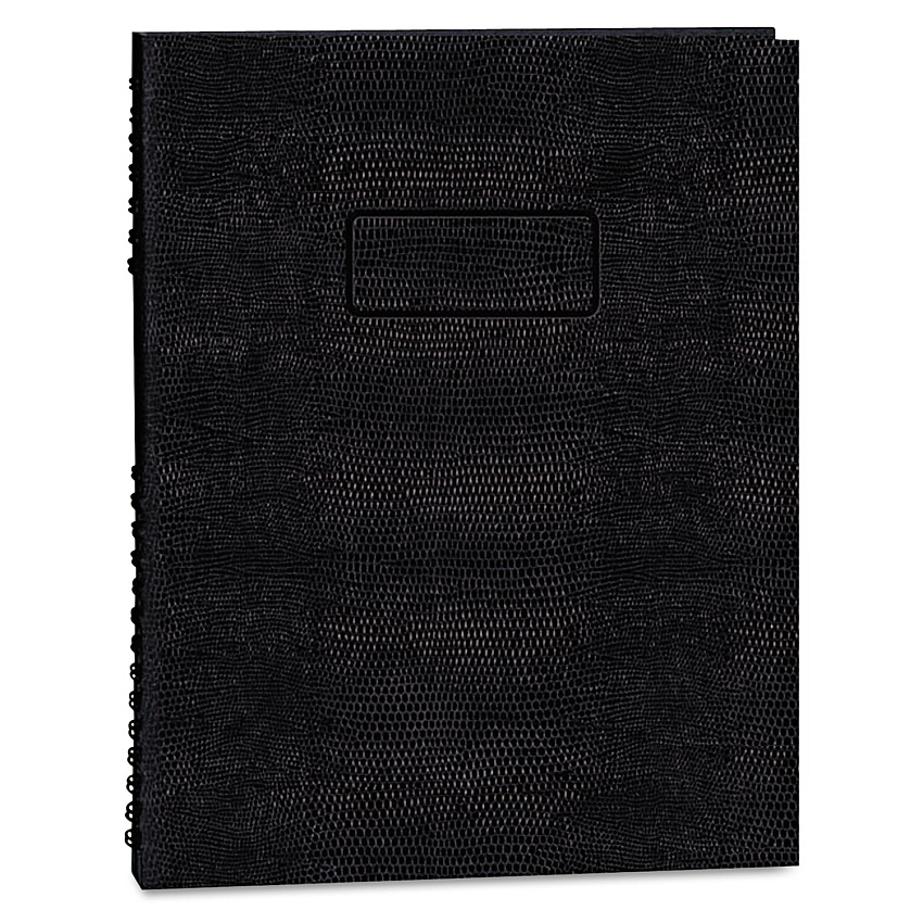 Blueline EcoLogix NotePro Executive Notebook, 1-Subject, Medium/College Rule, Black Cover, (100) 11 x 8.5 Sheets (A10200EBLK)
