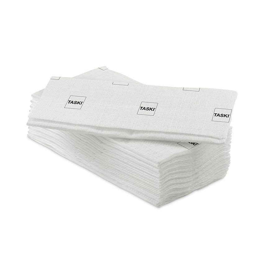 Diversey Taskisum Disposable Microfiber Mop, 17.7 x 4.9 White Microfiber Head, 25/Pack (D7523512)