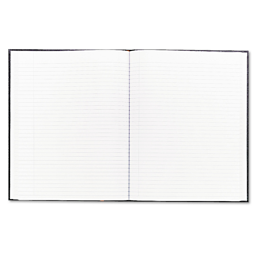 Blueline Executive Notebook with Ribbon Bookmark, 1-Subject, Medium/College Rule, Black Cover, (75) 10.75 x 8.5 Sheets (A1081)