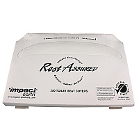 Rest Assured Green Seal Toilet Seat Covers, 1/2 Fold, Rest Assured100% Recycled, Biodegradable, Eco-friendly Disposable Protection, 5000 Per Case, Case Of 5000 (25187973)