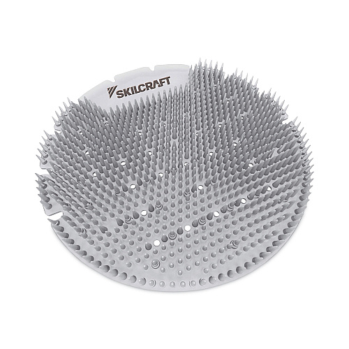 AbilityOne 6840016998449, SKILCRAFT Extended Power Urinal Screen Deodorizer, Ice, Silver, 6/Carton