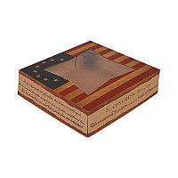 SCT Window Flag Design Pie Boxes, 8 x 8 x 2.5, White, Paper, 150/Carton (2480)