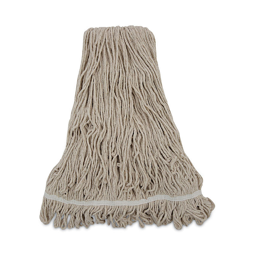 Boardwalk&reg; 32 oz Cotton Loop Mop Head, Standard Head, White, 12 Mops (BWK432C)