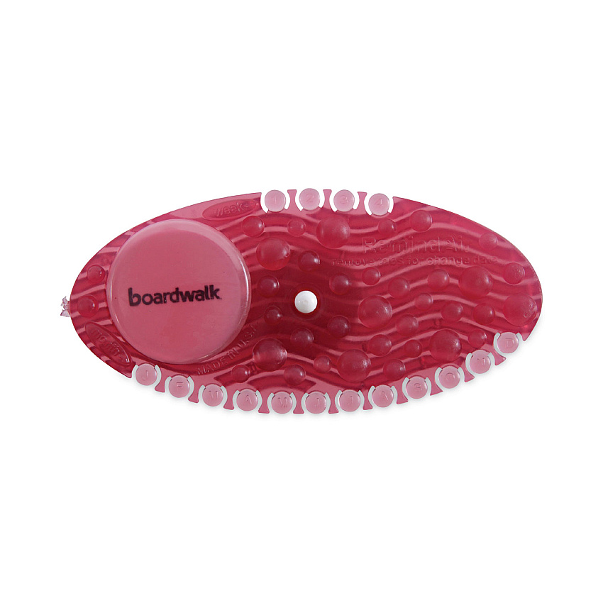 Boardwalk&reg; Curve Air Freshener, Spiced Apple, Red, 10/Box (BWKCURVESAP)