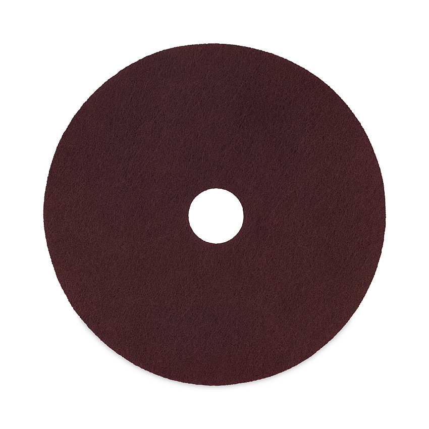 Boardwalk&reg; Deep Scrub Pads, 16" Diameter, Maroon, 10/Carton (BWKSPP16)