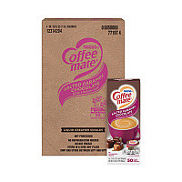 Coffee-mate Liquid Coffee Creamer, Salted Caramel Chocolate, 0.38 oz Mini Cups, 50/Box, 4 Boxes/Carton, 200 Total/Carton (77197CT)