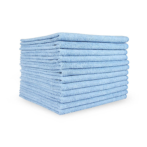 Microfiber Cloth 200 Gsm 12x12 Half-fold Blue - Pack Of 12 (MFC2001212BL)