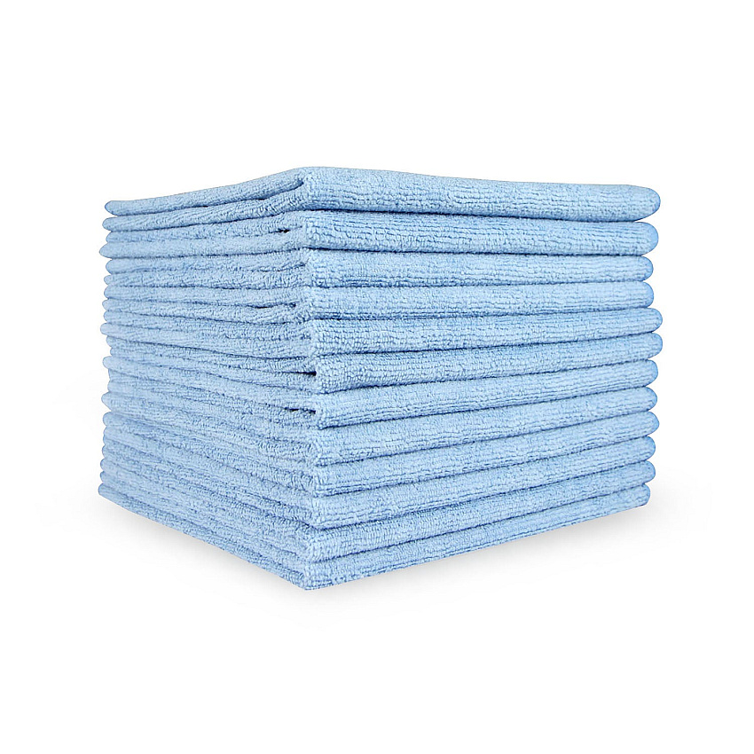 Microfiber Cloth 200 Gsm 12x12 Half-fold Blue - Pack Of 12 (MFC2001212BL)