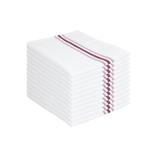 Mariposa Bistro Napkin 18x22 Burgundy Stripe - Case Of 120 (BISTRO-BUR-CS)