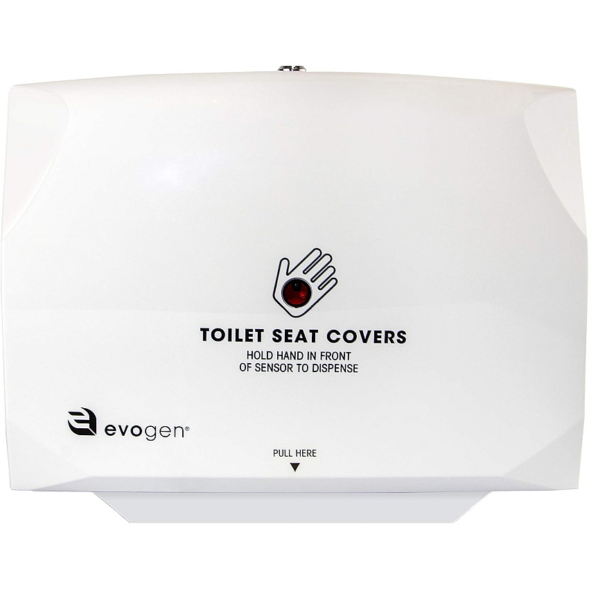 Evogen High Capacity No-touch Toilet Seat Cover Dispenser, White, 17"x12"x3.125" - 1 Each (EVNT1-HCW)