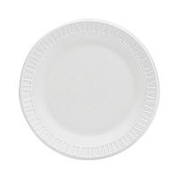 Dart Concorde Non-Laminated Foam Plate, 6" dia, White, 125/Pack, 8 Packs/Carton (6PWC)