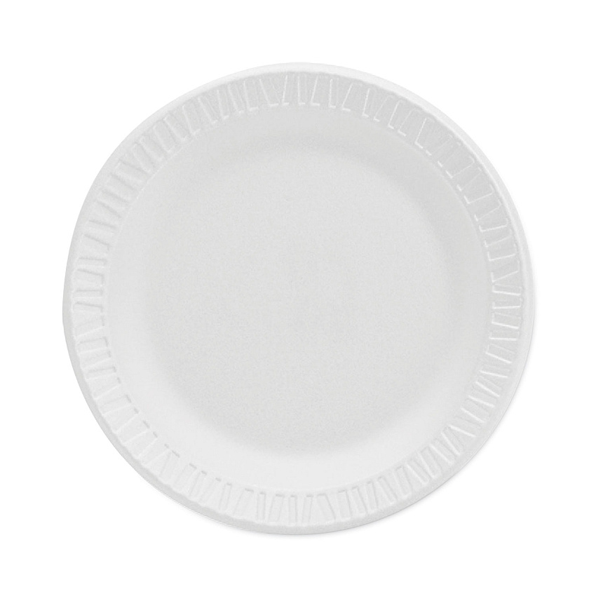 Dart Concorde Non-Laminated Foam Plate, 6" dia, White, 125/Pack, 8 Packs/Carton (6PWC)