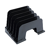Universal Recycled Plastic Incline Sorter, 5 Sections, Letter Size Files, 13.25