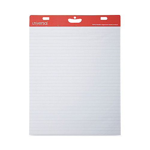 Universal Renewable Resource Sugarcane Based Easel Pads, Presentation Format (1" Rule), 27 x 34, White, 50 Sheets, 2/Carton (UNV45602)