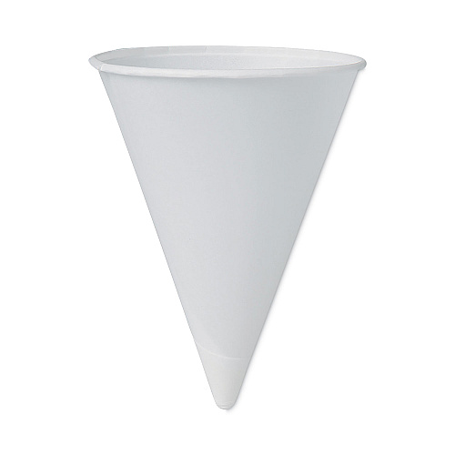 SOLO Cone Water Cups, Cold, Paper, 4 oz, White, 200/Pack (4BR)
