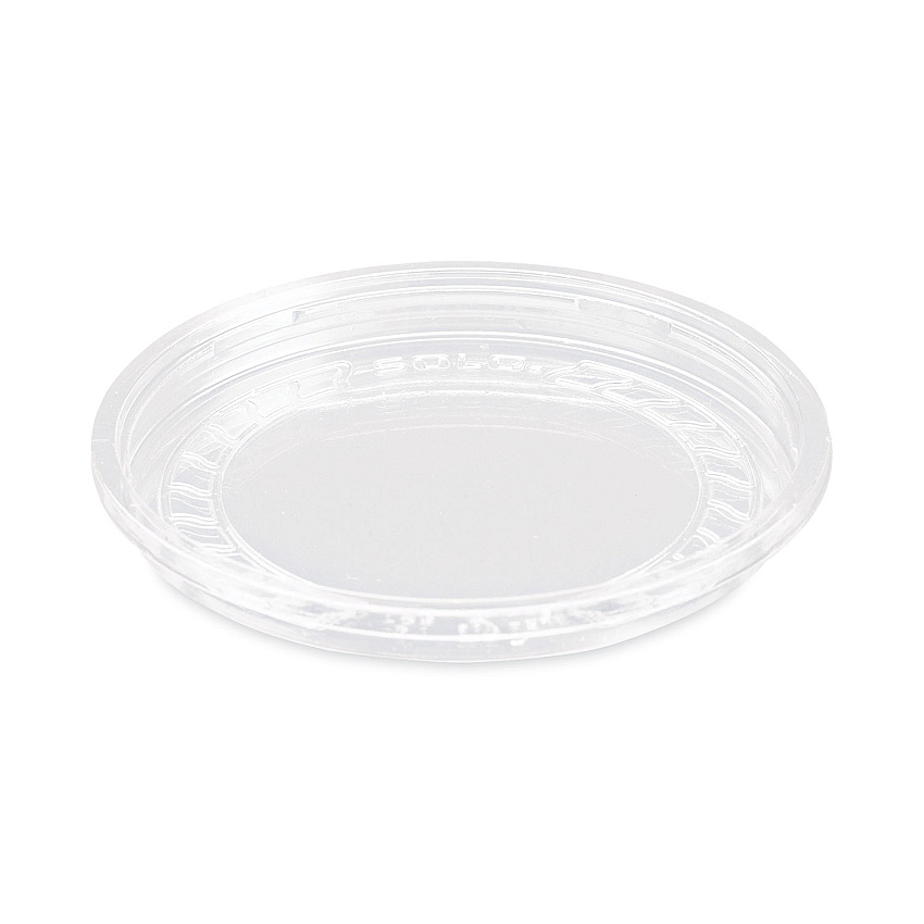 SOLO Bare Eco-Forward RPET Deli Container Lids, ProPlanet Seal, Recessed Lid, Fits 8 oz, Clear, Plastic, 50/Pack, 10 Packs/Carton (LG8R)