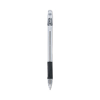 Pilot EasyTouch Ballpoint Pen, Stick, Fine 0.7 mm, Black Ink, Clear/Black Barrel, Dozen (32001)