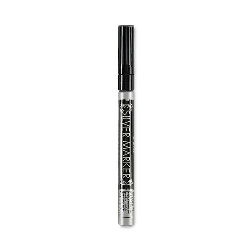 Pilot Creative Art and Crafts Marker, Medium Brush Tip, Silver (41800)