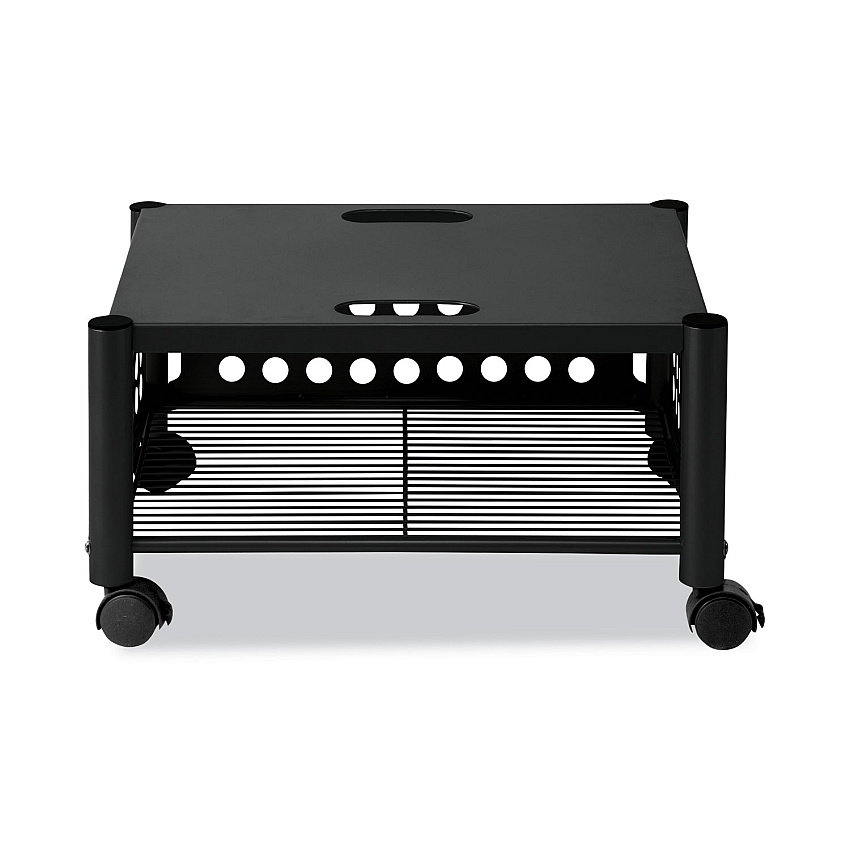 Vertiflex Underdesk Machine Stand, Metal, 2 Shelves, 90 lb Capacity, 21.5" x 17.88" x 11.5", Black (VF52009)