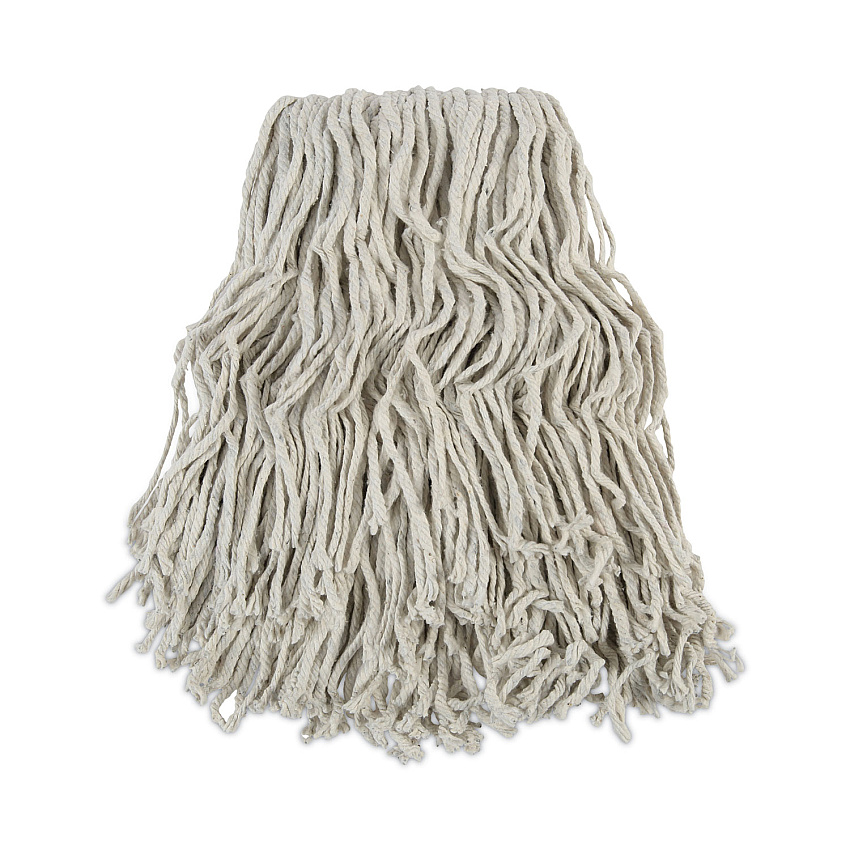 Boardwalk&reg; Banded Cotton Mop Heads, #24, White, 12 Mops (BWKCM02024S)