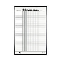 Quartet Employee In/Out Board System, Up to 36 Employees, 24 x 36, Porcelain White/Gray Surface, Black Aluminum Frame (783G)