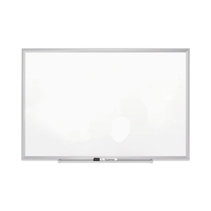 Quartet Classic Series Porcelain Magnetic Dry Erase Board, 36 x 24, White Surface, Silver Aluminum Frame (2543)