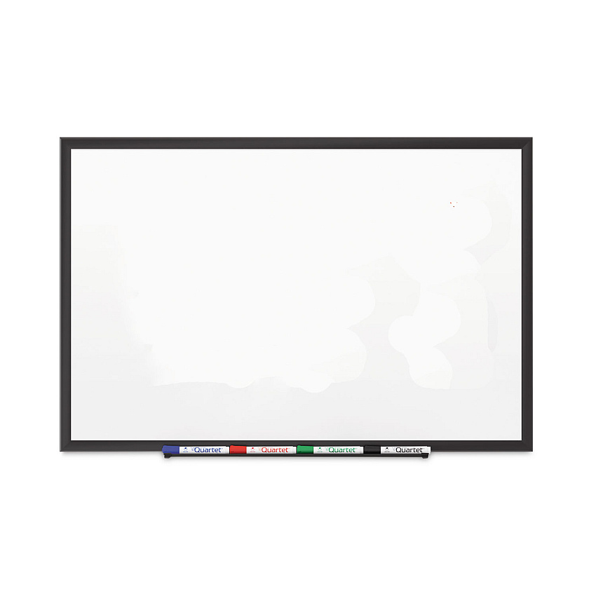 Quartet Classic Series Porcelain Magnetic Dry Erase Board, 60 x 36, White Surface, Black Aluminum Frame (2545B)